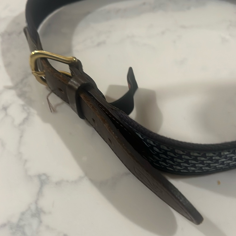 Vineyard Vines Whale Canvas Belt - Blue - Size 30